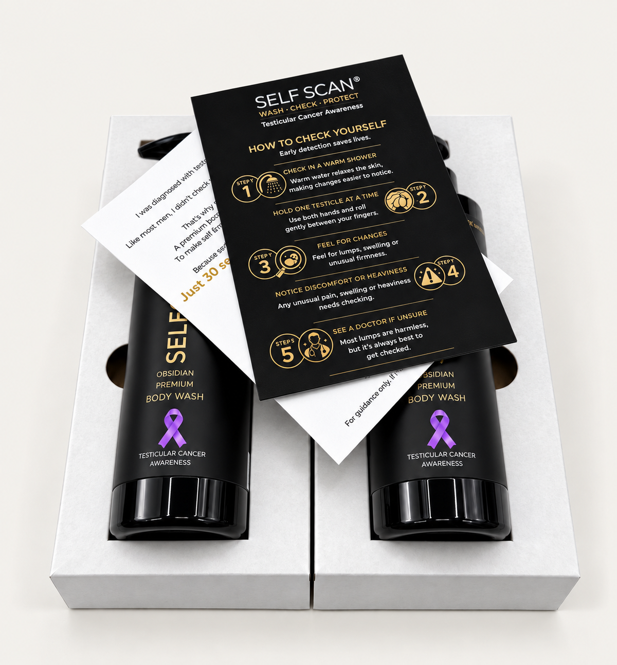 Self Scan Premium body wash OBSIDIAN DOUBLE BLACK X2 250ml