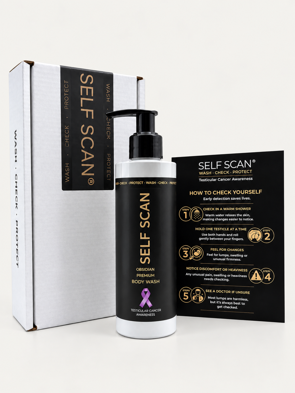 Self Scan Premium body wash 250ml OBSIDIAN WHITE