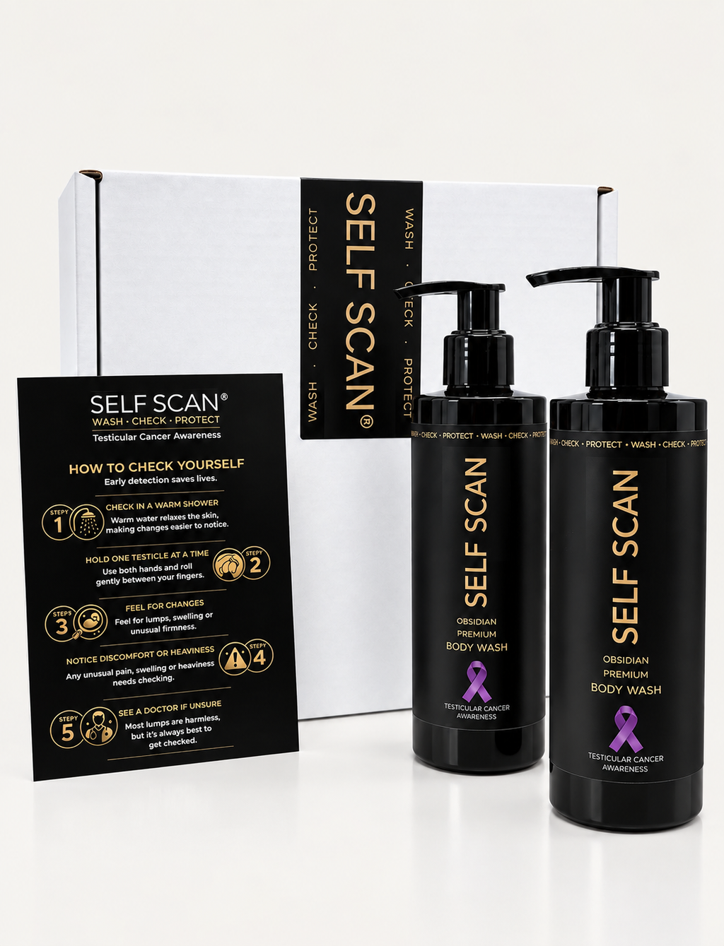 Self Scan Premium body wash OBSIDIAN DOUBLE BLACK X2 250ml