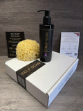 Self Scan premium body wash 250ml OBSIDIAN BLACK + Luxury Honeycomb Style Sponge
